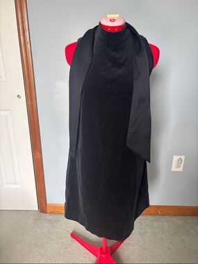 Vineyard Vines Black Velvet Sleeveless Mini Dress